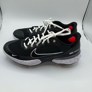 Nike Alpha Huarache Elite 3 Low Black White CK0746-010 Men's Size m8/w9.5 Cleats